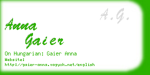 anna gaier business card